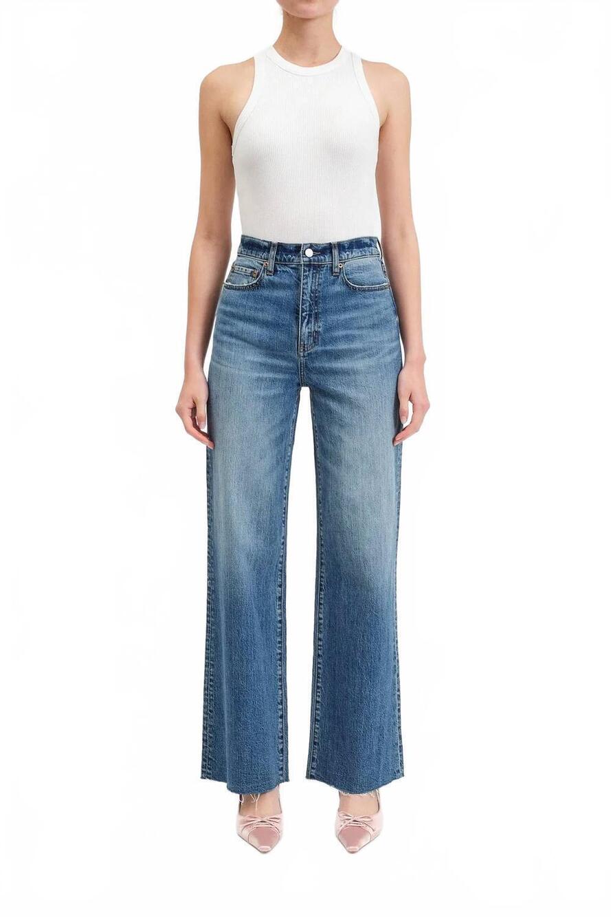 NEW DAZE women's far out wide leg jeans in blue